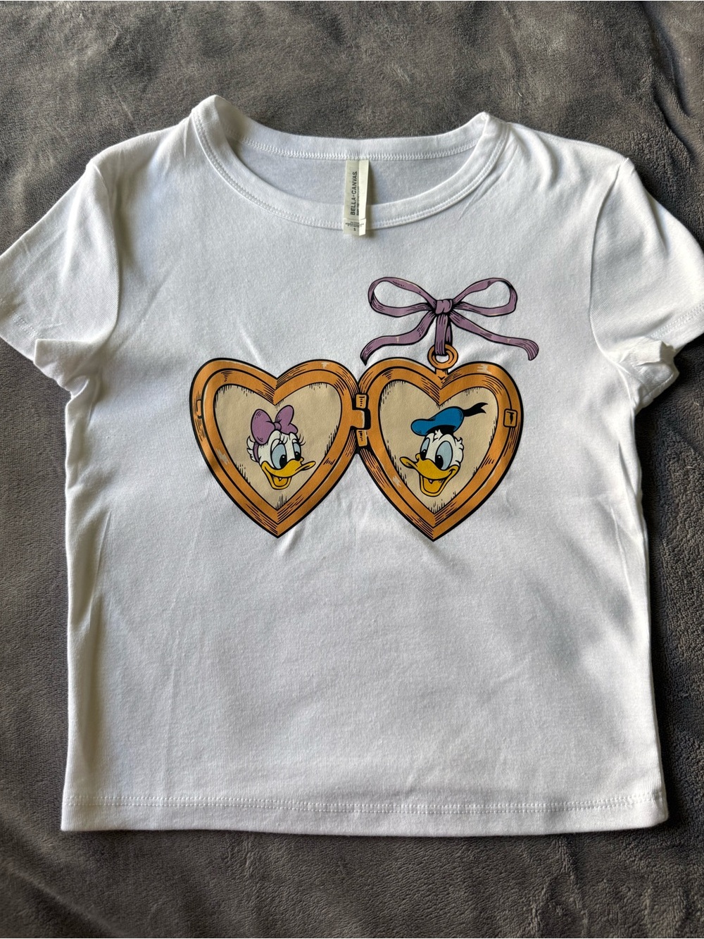 Donald and Daisy Heart Locket Baby Tee